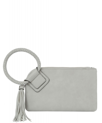 Fashion Handcufee Tassel Wristlet Clutch JYM-0346 LIGHT GRAY